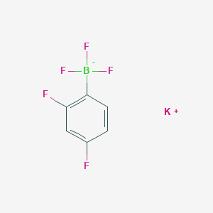 molecular formula C6H3BF5K B7803571 potassium;(2,4-difluorophenyl)-trifluoroboranuide 