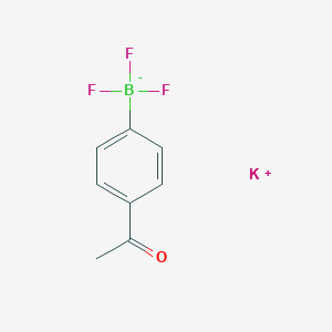 molecular formula C8H7BF3KO B7803575 potassium;(4-acetylphenyl)-trifluoroboranuide 
