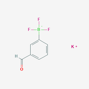 molecular formula C7H5BF3KO B7803577 potassium;trifluoro-(3-formylphenyl)boranuide 