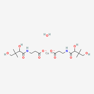 molecular formula C18H34CaN2O11 B7803932 D-Pantothenic acid calcium salt hydrate 