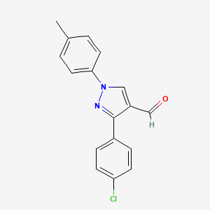 molecular formula C17H13ClN2O B7804264 3-(4-CHLOROPHENYL)-1-P-TOLYL-1H-PYRAZOLE-4-CARBALDEHYDE CAS No. 36640-46-7
