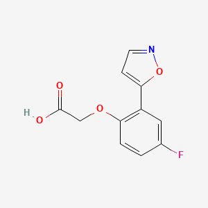 molecular formula C11H8FNO4 B7804289 2-(4-Fluoro-2-(isoxazol-5-YL)phenoxy)acetic acid CAS No. 763109-04-2