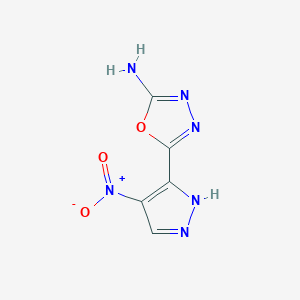5-(4-nitro-1H-pyrazol-5-yl)-1,3,4-oxadiazol-2-amine