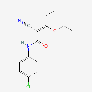 (2Z)-N-(4-Chlorophenyl)-2-cyano-3-ethoxypent-2-enamide