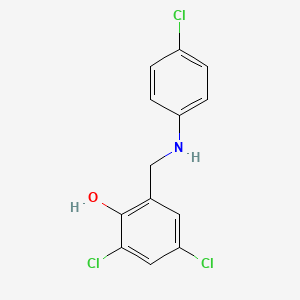 2,4-Dichloro-6-[[(4-chlorophenyl)amino]methyl]phenol