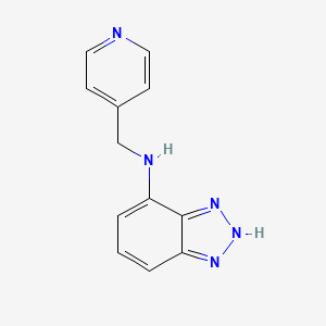molecular formula C12H11N5 B7804473 N-(4-Pyridinylmethyl)-1H-1,2,3-benzotriazol-7-amine 