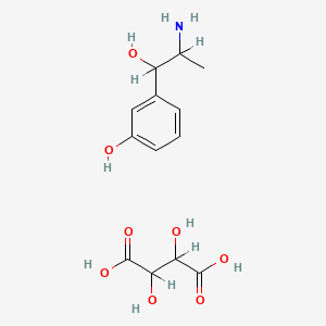 2,3-Dihydroxybutanedioic acid; 3-(2-amino-1-hydroxypropyl)phenol