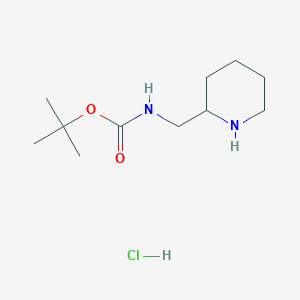 molecular formula C11H23ClN2O2 B7804537 tert-butyl N-(piperidin-2-ylmethyl)carbamate;hydrochloride 