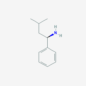 molecular formula C11H17N B7804624 (R)-3-Methyl-1-phenylbutan-1-amine 
