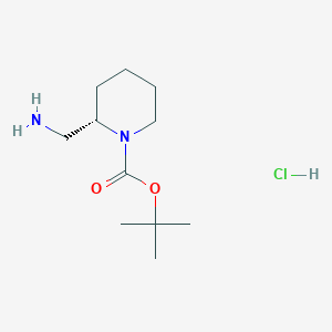 molecular formula C11H23ClN2O2 B7804665 tert-butyl (2S)-2-(aminomethyl)piperidine-1-carboxylate;hydrochloride 