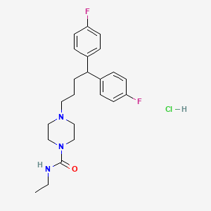 molecular formula C23H30ClF2N3O B7804679 Amperozide hydrochloride CAS No. 86725-37-3