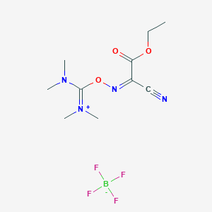 molecular formula C10H17BF4N4O3 B7804704 [[(Z)-(1-cyano-2-ethoxy-2-oxoethylidene)amino]oxy-(dimethylamino)methylidene]-dimethylazanium;tetrafluoroborate 