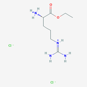 molecular formula C8H20Cl2N4O2 B7804765 [(4S)-4-azaniumyl-5-ethoxy-5-oxopentyl]-(diaminomethylidene)azanium;dichloride 