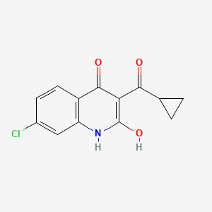 molecular formula C13H10ClNO3 B7804970 7-chloro-3-(cyclopropanecarbonyl)-2-hydroxy-1H-quinolin-4-one 