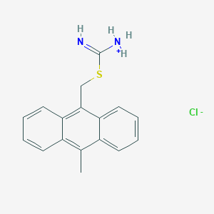 molecular formula C17H17ClN2S B7805029 [C-[(10-methylanthracen-9-yl)methylsulfanyl]carbonimidoyl]azanium;chloride 