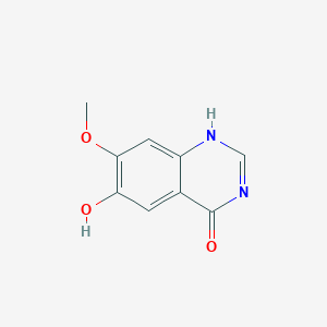 molecular formula C9H8N2O3 B7805180 6-hydroxy-7-methoxy-1H-quinazolin-4-one 