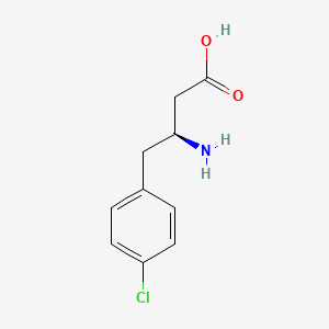 molecular formula C10H12ClNO2 B7805209 (S)-3-Amino-4-(4-chlorophenyl)butanoic acid 
