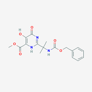 molecular formula C17H19N3O6 B7805250 methyl 5-hydroxy-4-oxo-2-[2-(phenylmethoxycarbonylamino)propan-2-yl]-1H-pyrimidine-6-carboxylate 