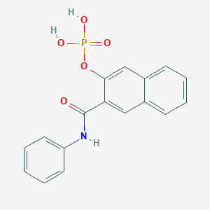 molecular formula C17H14NO5P B078057 N-Phenyl-3-(phosphonooxy)naphthalene-2-carboxamide CAS No. 13989-98-5