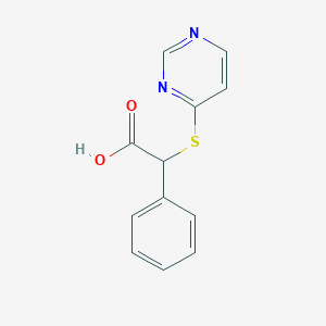 molecular formula C12H10N2O2S B7805981 Phenyl(pyrimidin-4-ylsulfanyl)acetic acid 