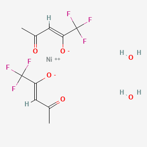 molecular formula C10H12F6NiO6 B7806076 nickel(2+);(Z)-1,1,1-trifluoro-4-oxopent-2-en-2-olate;dihydrate 