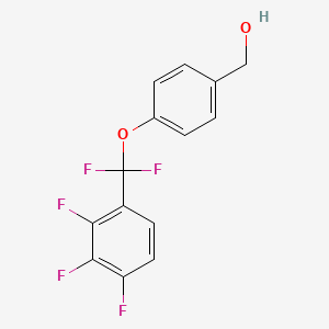 molecular formula C14H9F5O2 B7806109 [4-[difluoro-(2,3,4-trifluorophenyl)methoxy]phenyl]methanol 