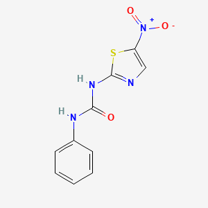molecular formula C10H8N4O3S B7806121 3-(5-nitro-1,3-thiazol-2-yl)-1-phenylurea 