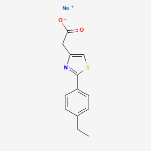 molecular formula C13H12NNaO2S B7806159 sodium;2-[2-(4-ethylphenyl)-1,3-thiazol-4-yl]acetate 