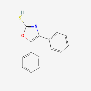 molecular formula C15H11NOS B7806254 4,5-diphenyl-1,3-oxazole-2-thiol 