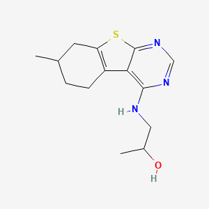 1-({11-Methyl-8-thia-4,6-diazatricyclo[7.4.0.0^{2,7}]trideca-1(9),2,4,6-tetraen-3-yl}amino)propan-2-ol