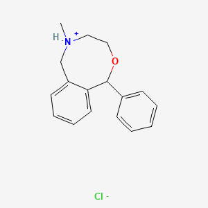 5-methyl-1-phenyl-3,4,5,6-tetrahydro-1H-2,5-benzoxazocin-5-ium;chloride