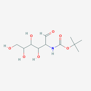 molecular formula C11H21NO7 B7806370 tert-butyl N-(3,4,5,6-tetrahydroxy-1-oxohexan-2-yl)carbamate 