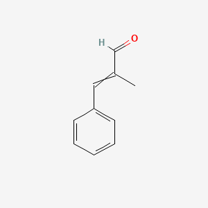 molecular formula C10H10O B7806429 2-Propenal, 2-methyl-3-phenyl- 