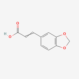 molecular formula C10H8O4 B7806463 (2Z)-3-(2H-1,3-benzodioxol-5-yl)prop-2-enoic acid 