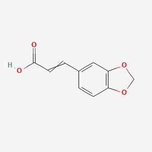 molecular formula C10H8O4 B7806463 2-Propenoic acid, 3-(1,3-benzodioxol-5-yl)- 