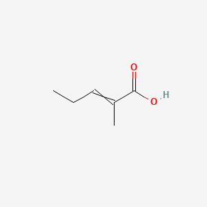 molecular formula C6H10O2 B7806543 2-METHYL-2-PENTENOIC ACID 