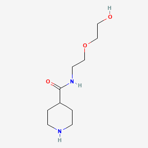 molecular formula C10H20N2O3 B7806646 N-[2-(2-Hydroxyethoxy)ethyl]piperidine-4-carboxamide 