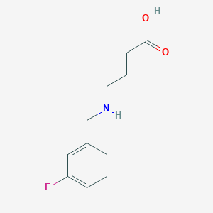molecular formula C11H14FNO2 B7806657 4-{[(3-fluorophenyl)methyl]amino}butanoic acid 