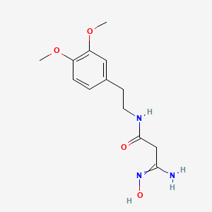 3-amino-N-[2-(3,4-dimethoxyphenyl)ethyl]-3-hydroxyiminopropanamide