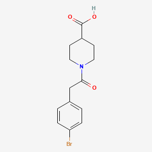 1-[(4-Bromophenyl)acetyl]piperidine-4-carboxylic acid