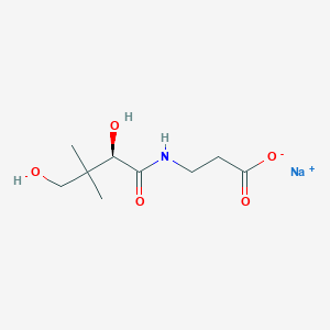molecular formula C9H16NNaO5 B7806801 sodium;3-[[(2R)-2,4-dihydroxy-3,3-dimethylbutanoyl]amino]propanoate 