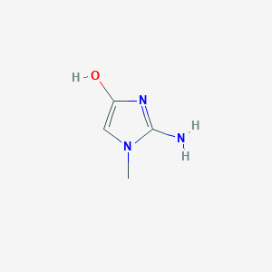 molecular formula C4H7N3O B7806821 2-amino-1-methyl-1H-imidazol-4-ol 