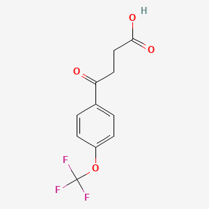 molecular formula C11H9F3O4 B7807046 4-Oxo-4-[4-(trifluoromethoxy)phenyl]butanoic acid 