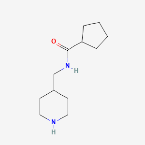 molecular formula C12H22N2O B7807219 N-[(piperidin-4-yl)methyl]cyclopentanecarboxamide 