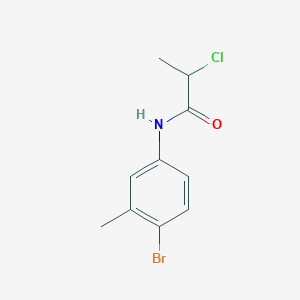 molecular formula C10H11BrClNO B7807435 N-(4-bromo-3-methylphenyl)-2-chloropropanamide 