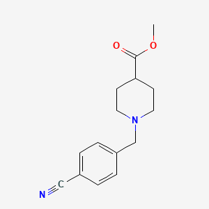 molecular formula C15H18N2O2 B7807456 Methyl 1-(4-cyanobenzyl)piperidine-4-carboxylate 