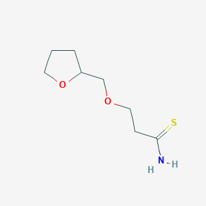 molecular formula C8H15NO2S B7807507 3-((Tetrahydrofuran-2-yl)methoxy)propanethioamide 