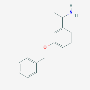 molecular formula C15H17NO B7807595 1-[3-(benzyloxy)phenyl]ethan-1-amine 