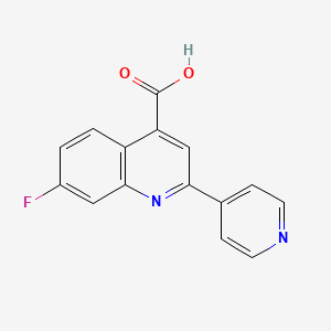 7-Fluoro-2-(pyridin-4-yl)quinoline-4-carboxylic acid