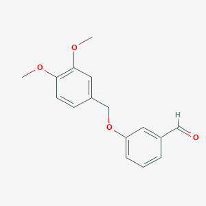 molecular formula C16H16O4 B7807684 3-[(3,4-dimethoxybenzyl)oxy]benzaldehyde, AldrichCPR 